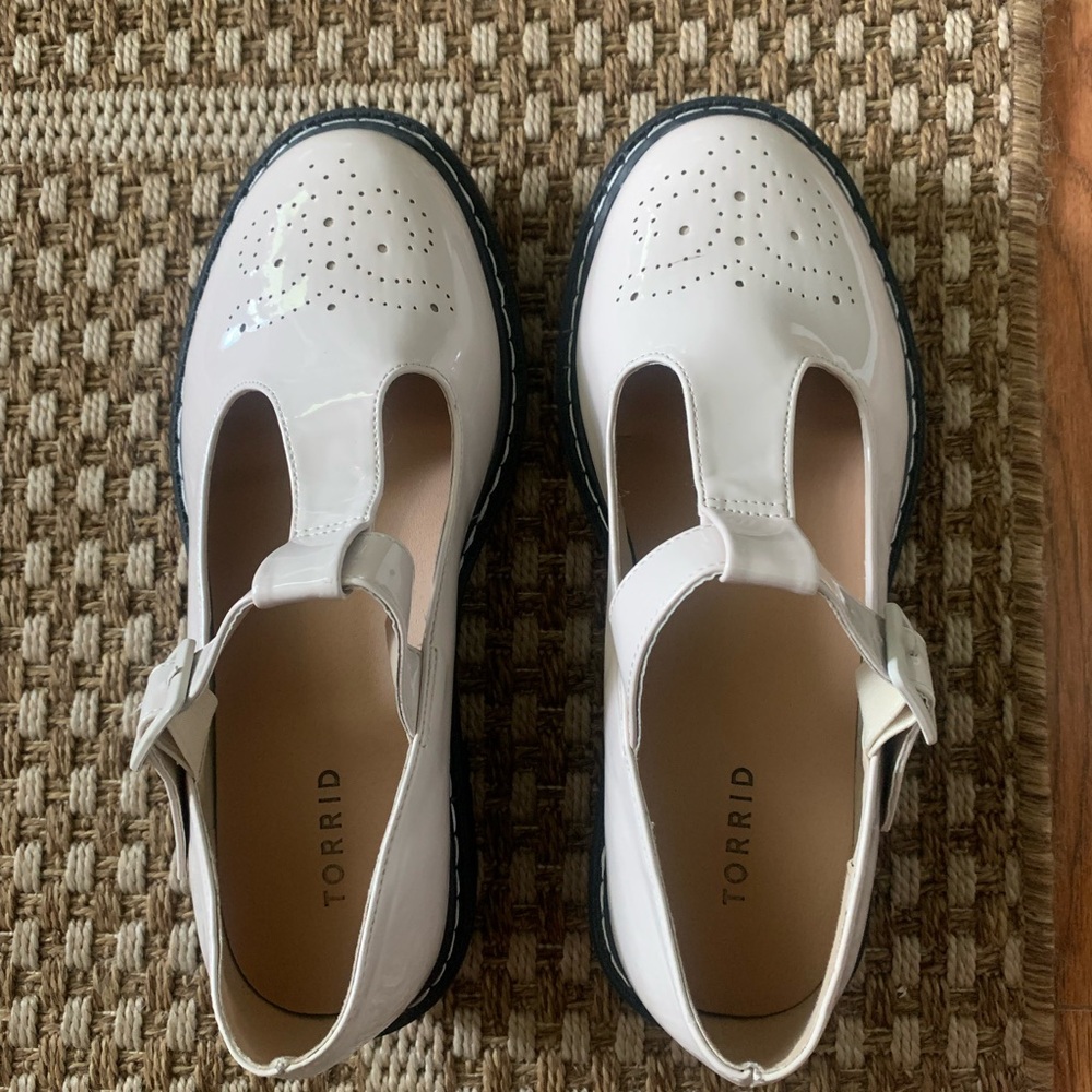 Torrid Cream T-Strap Sandals